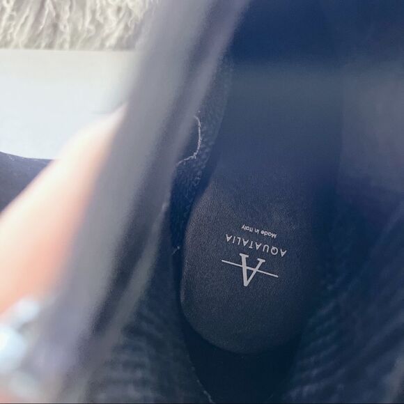 Aquatalia Dia Dress Suede/Calf Bootie Navy/black - Picture 10 of 12